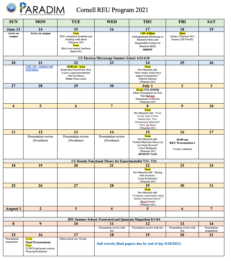 2021 calendar CU