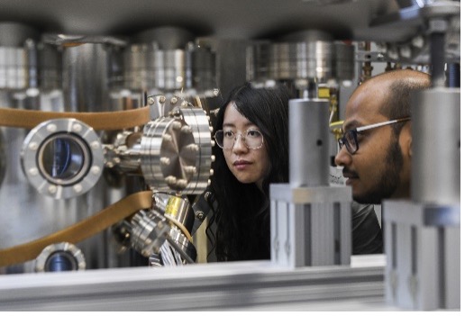 2 scientists with epitaxy equipment